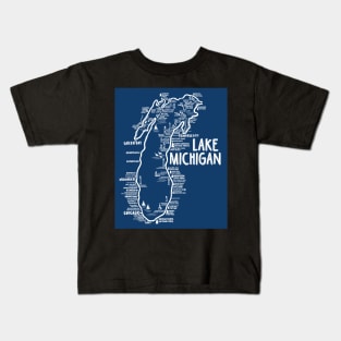 Lake Michigan Map Kids T-Shirt